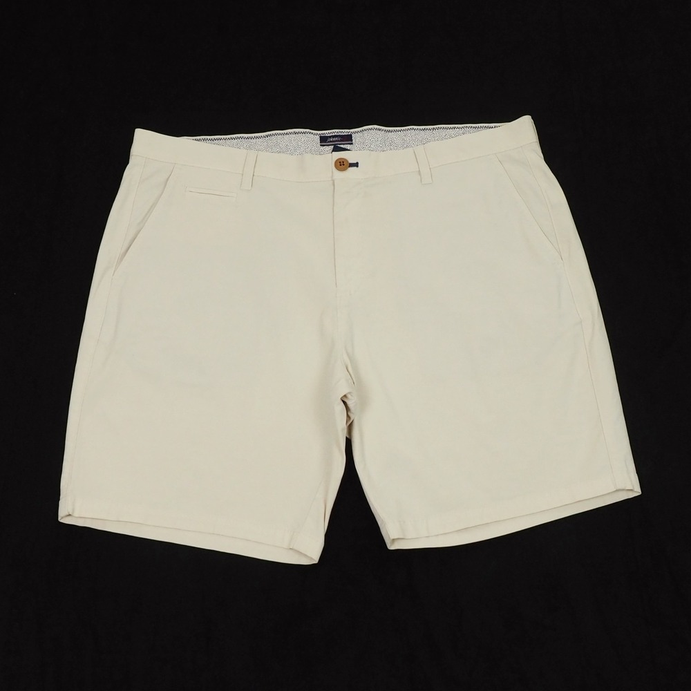 Johnnie-O Santiago Golf Chino Shorts Mens 38 Khaki Beige Cotton Blend Stretch